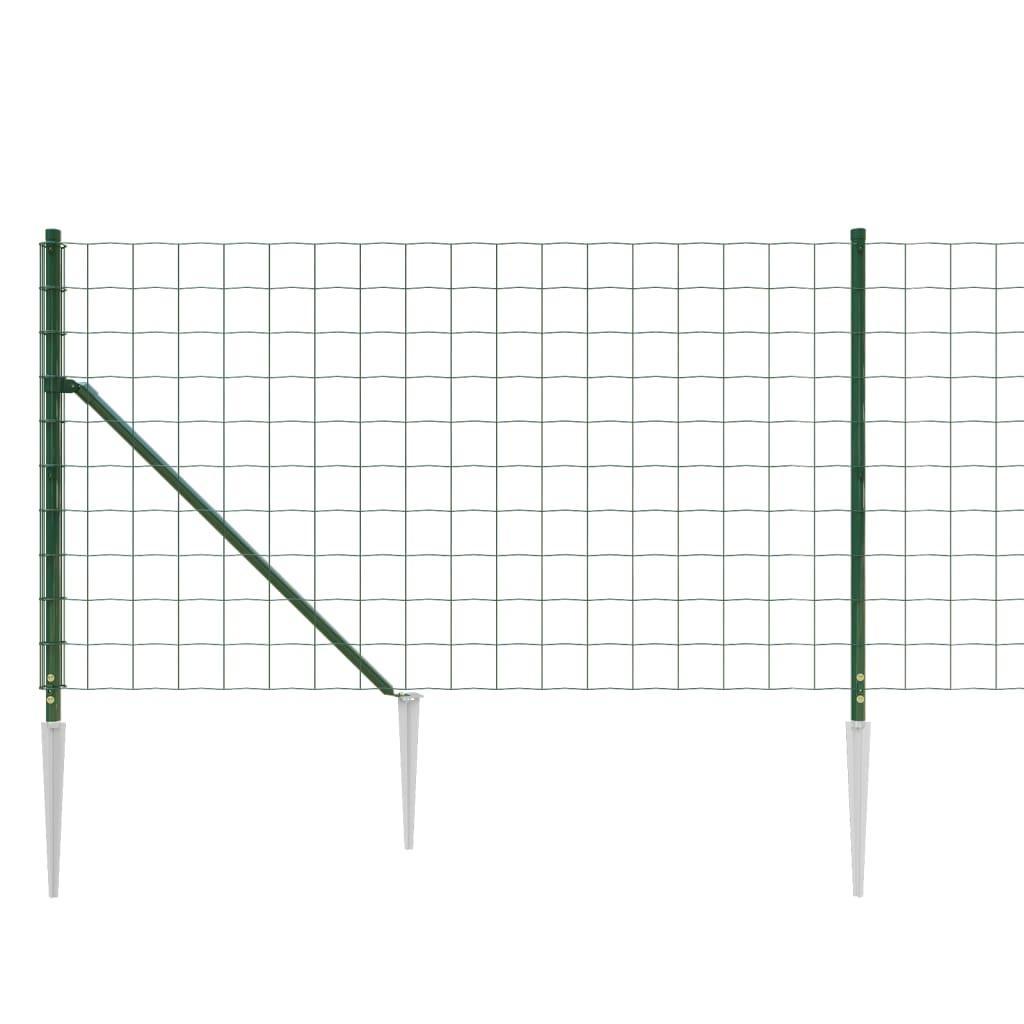 Trådhegn med jordspyd 1x25 m grøn