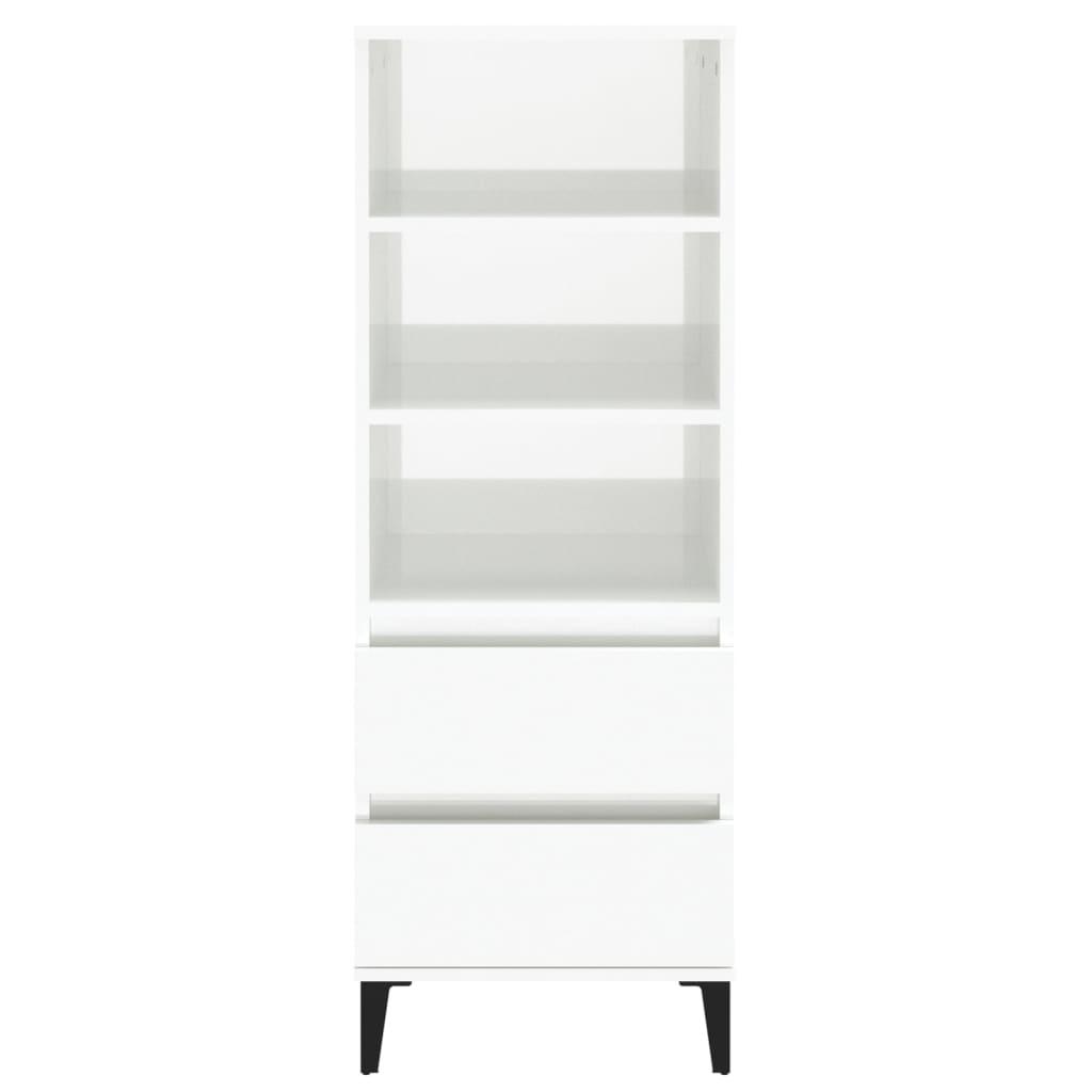 Højskab 40x36x110 cm konstrueret træ hvid højglans