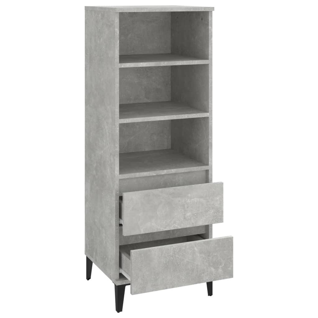 Skab 40x36x110 cm konstrueret træ betongrå