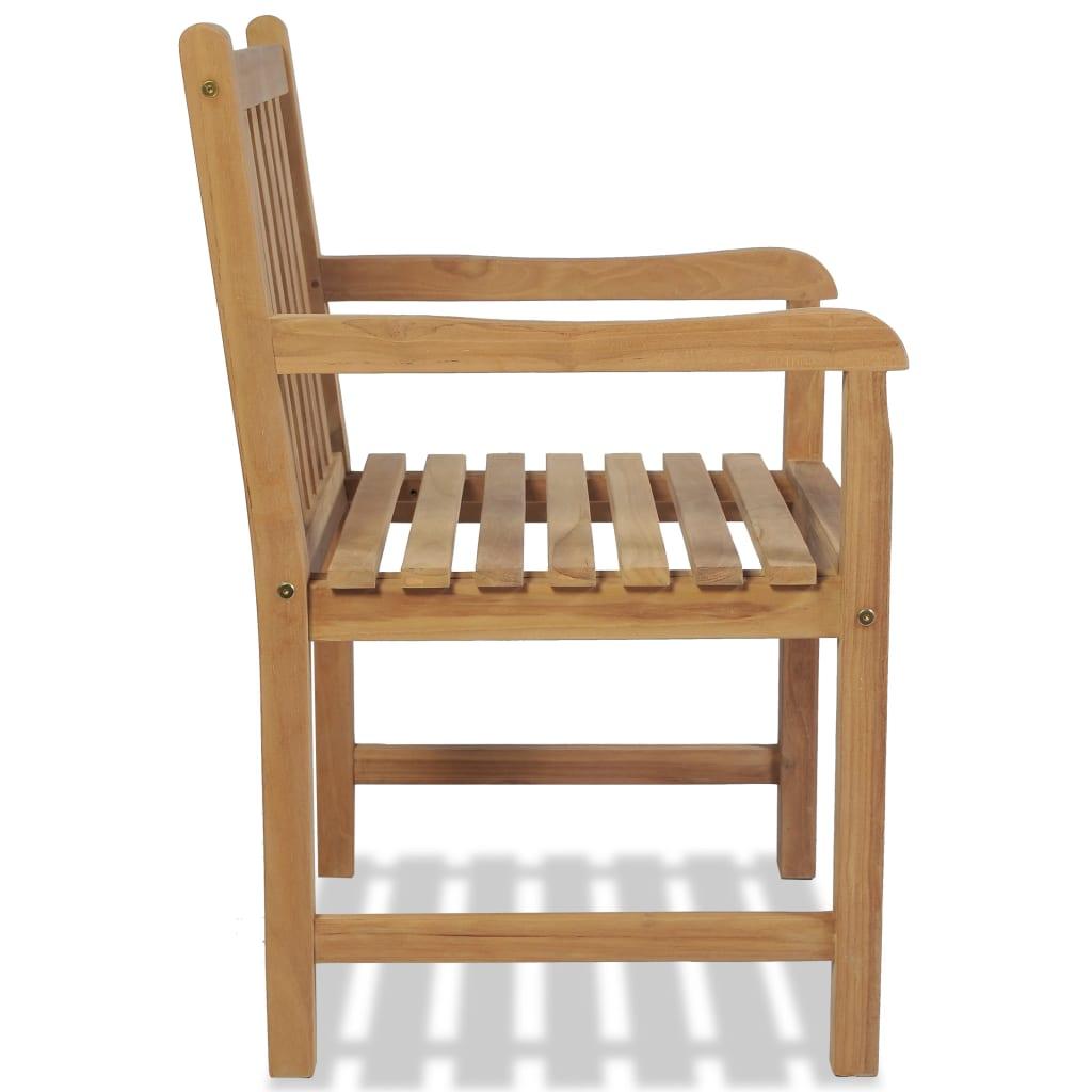 Havestole 2 stk. massivt teaktræ