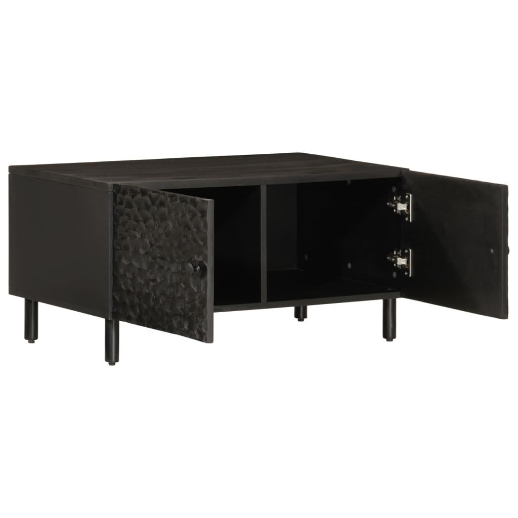 Sofabord 80x50x40 cm massivt mangotræ sort