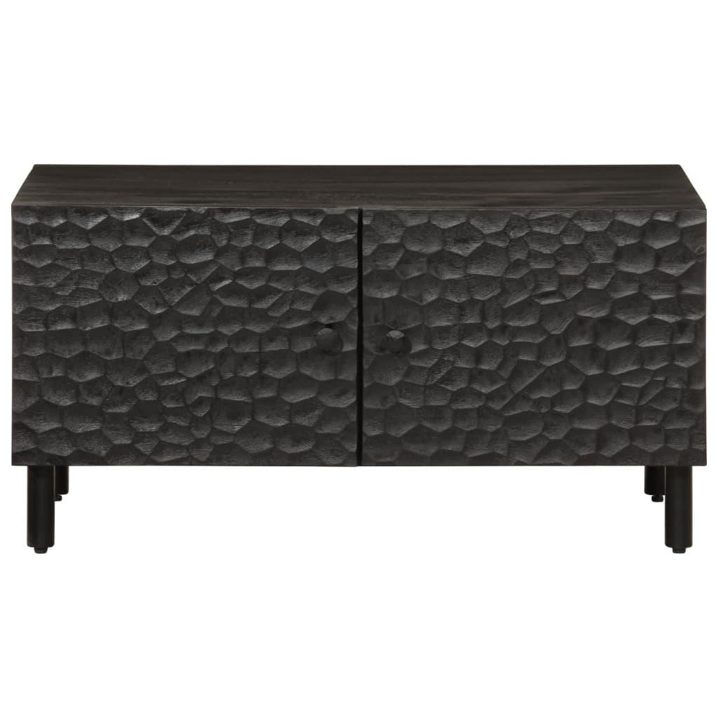 Sofabord 80x50x40 cm massivt mangotræ sort