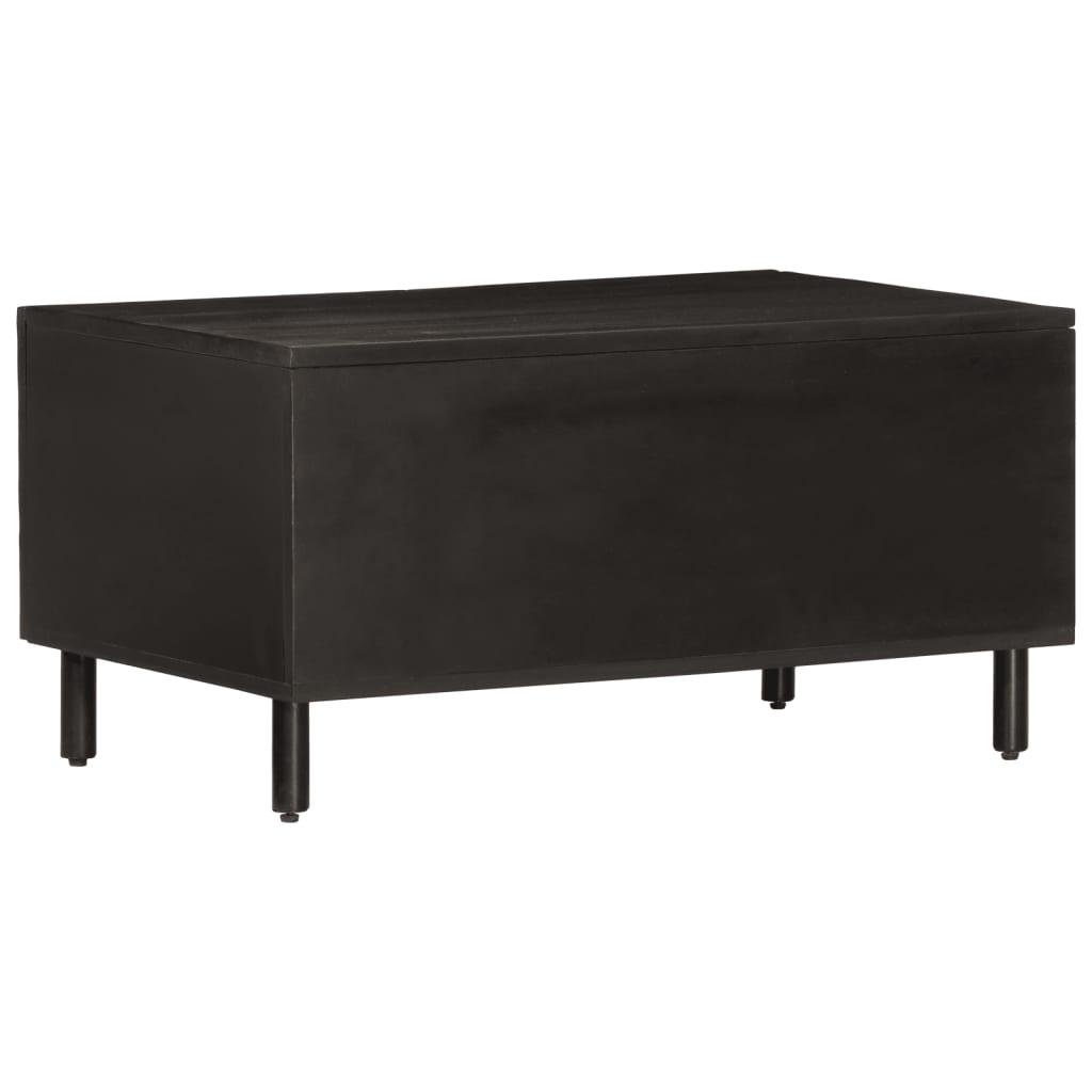 Sofabord 80x50x40 cm massivt mangotræ sort