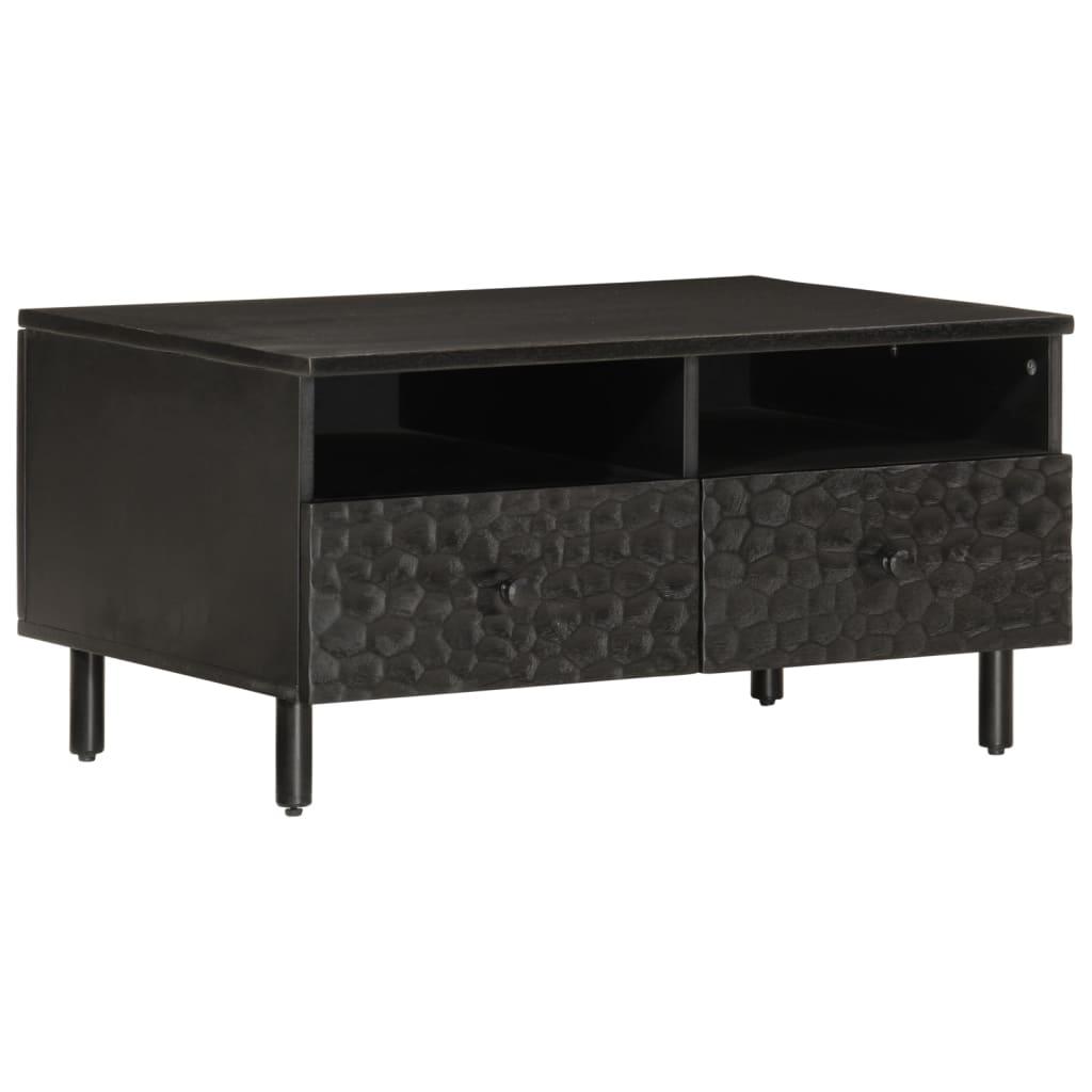 Sofabord 80x54x40 cm massivt mangotræ sort