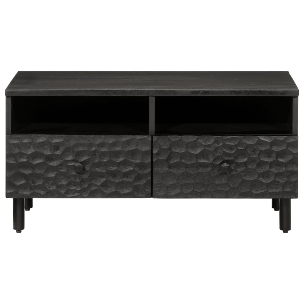 Sofabord 80x54x40 cm massivt mangotræ sort