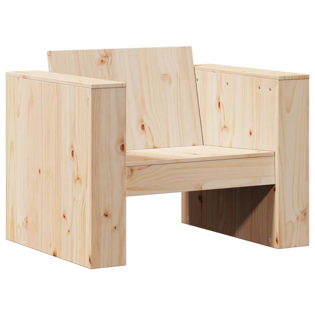 Sofastol til haven 70x60x62 cm massivt fyrretræ