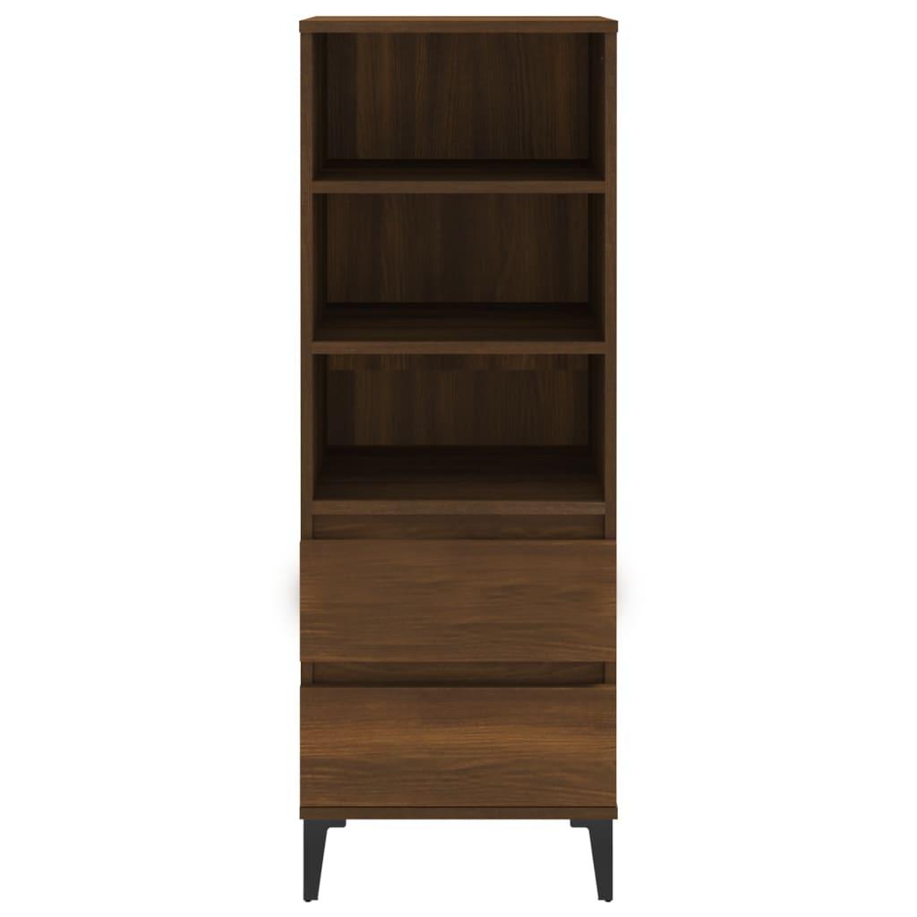 Skab 40x36x110 cm konstrueret træ brun egetræsfarve