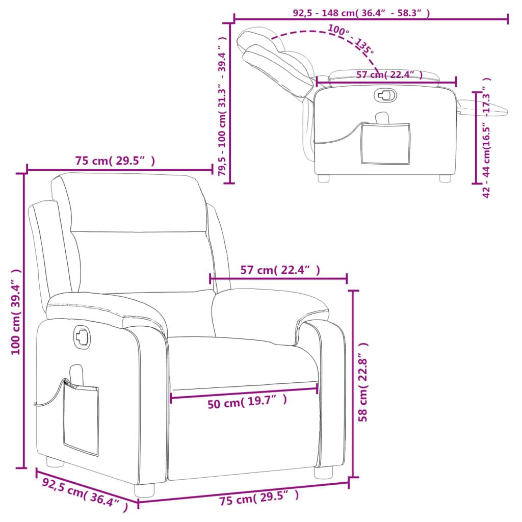 Massagestol velour sort