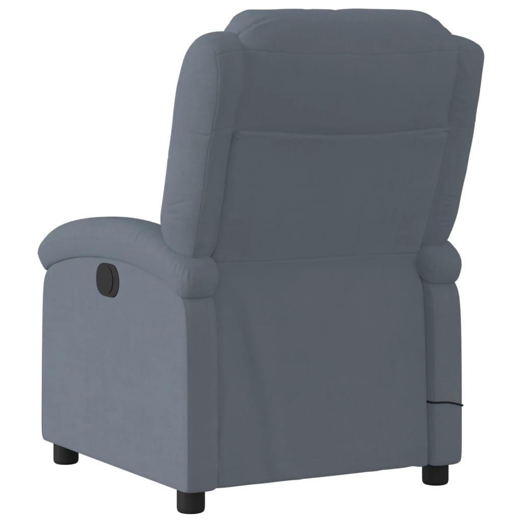Massagestol velour mørkegrå