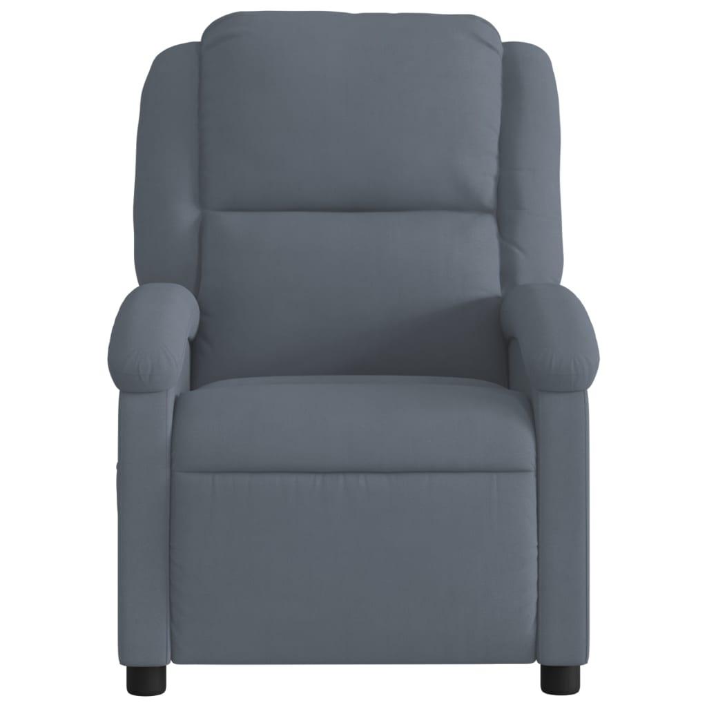 Massagestol velour mørkegrå
