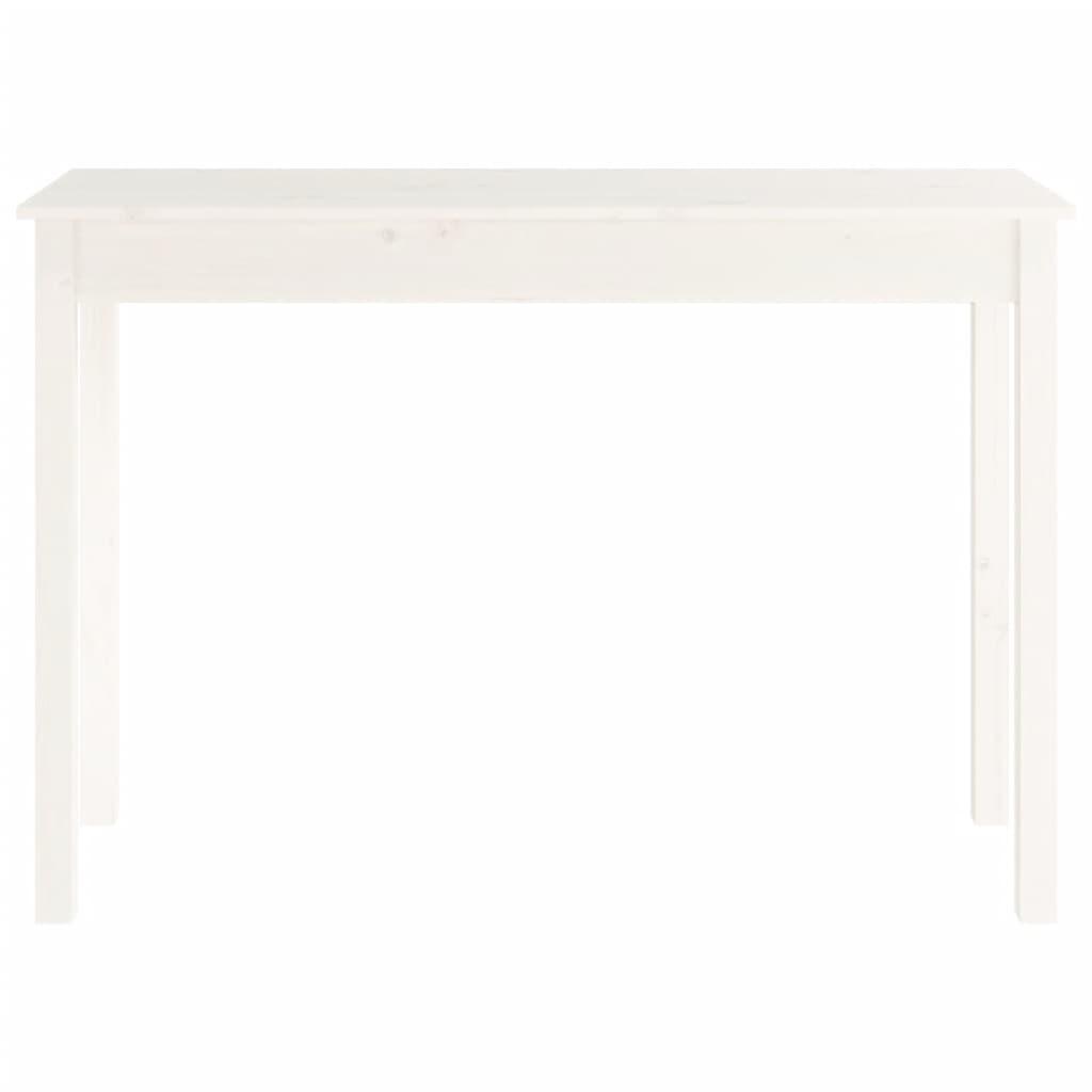 Konsolbord 110x40x75 cm massivt fyrretræ hvid