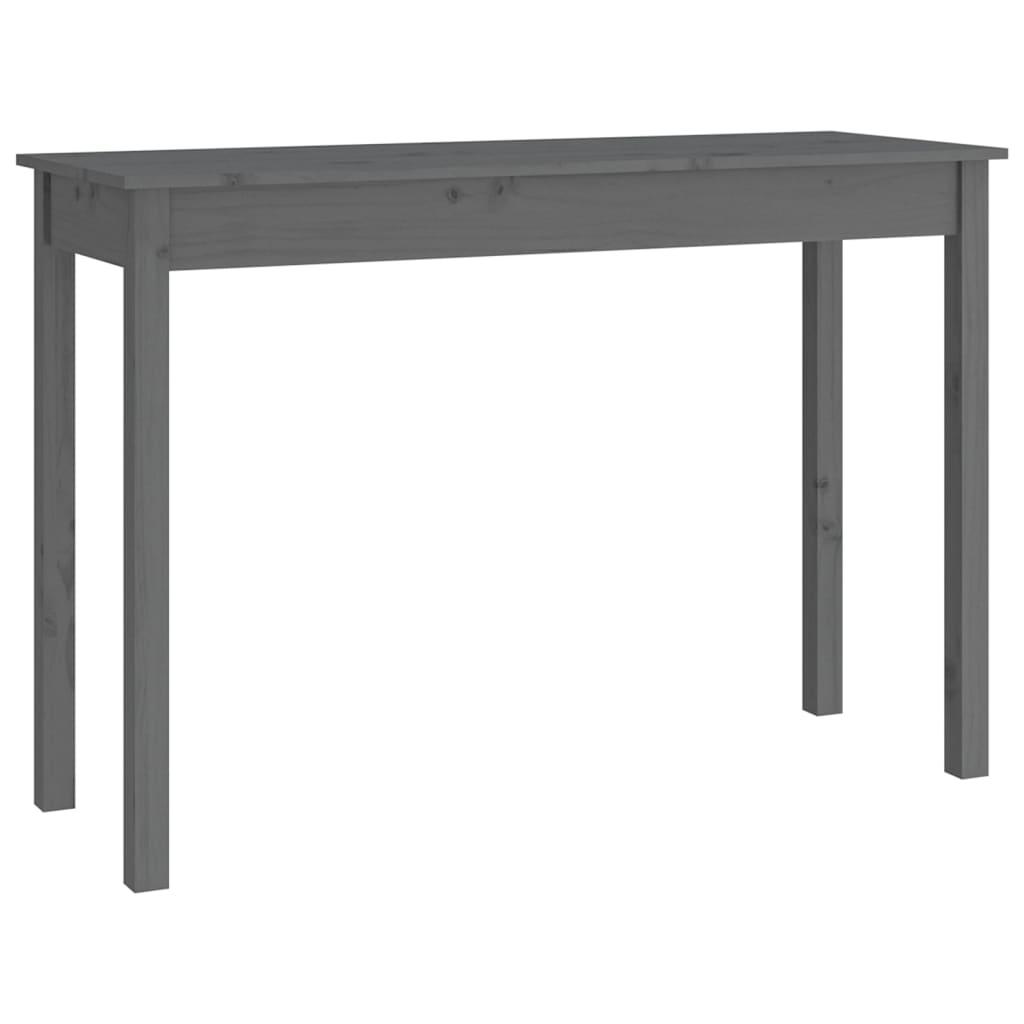 Konsolbord 110x40x75 cm massivt fyrretræ grå