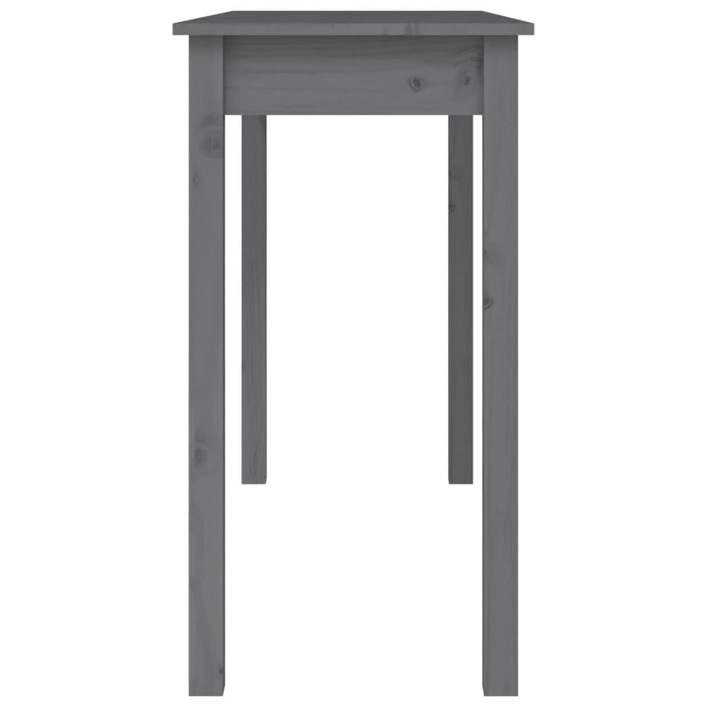 Konsolbord 110x40x75 cm massivt fyrretræ grå