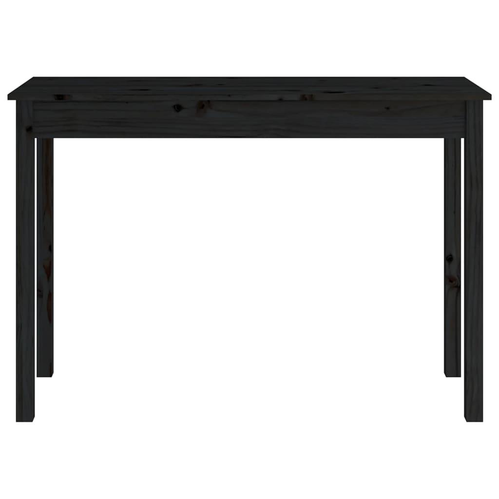 Konsolbord 110x40x75 cm massivt fyrretræ sort