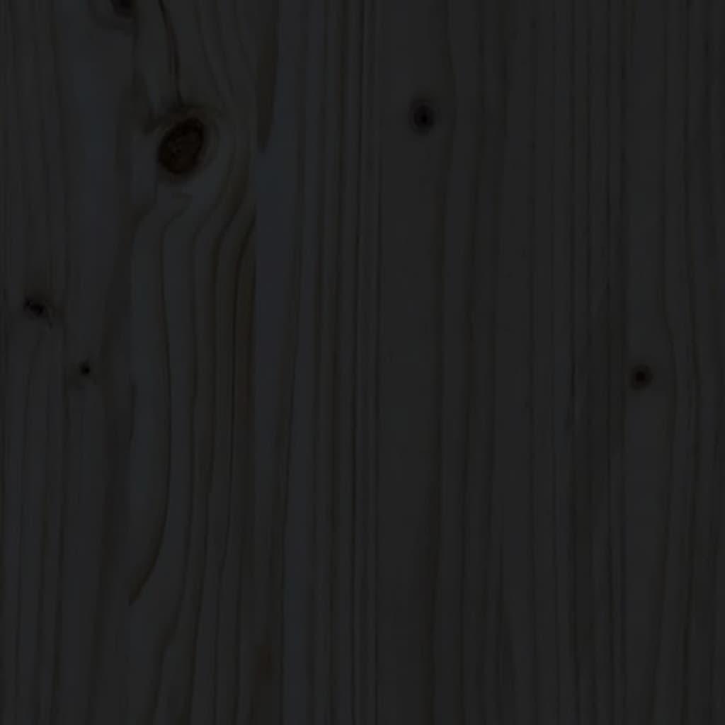 Konsolbord 110x40x75 cm massivt fyrretræ sort