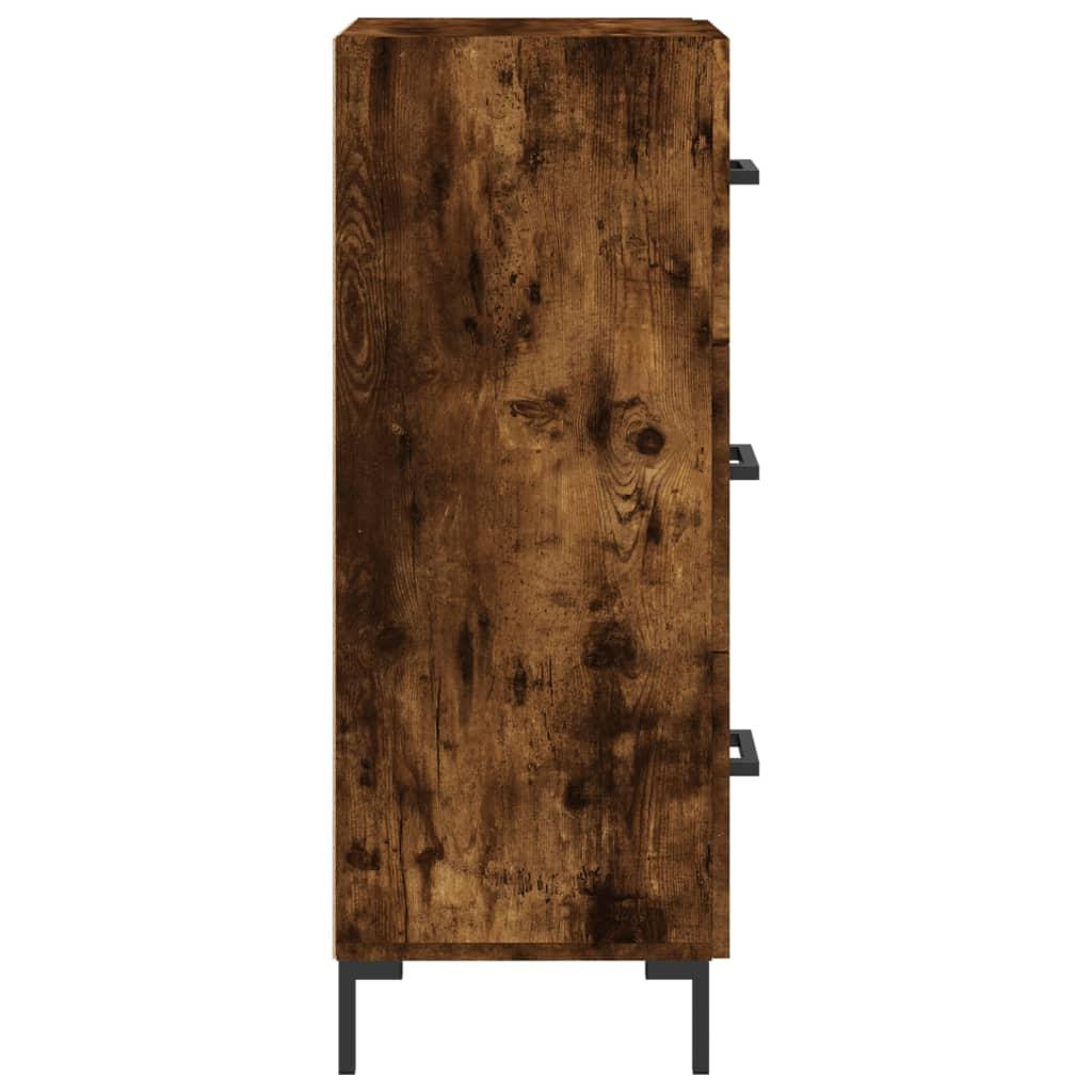 Skænk 34,5x34x90 cm konstrueret træ røget egetræsfarve