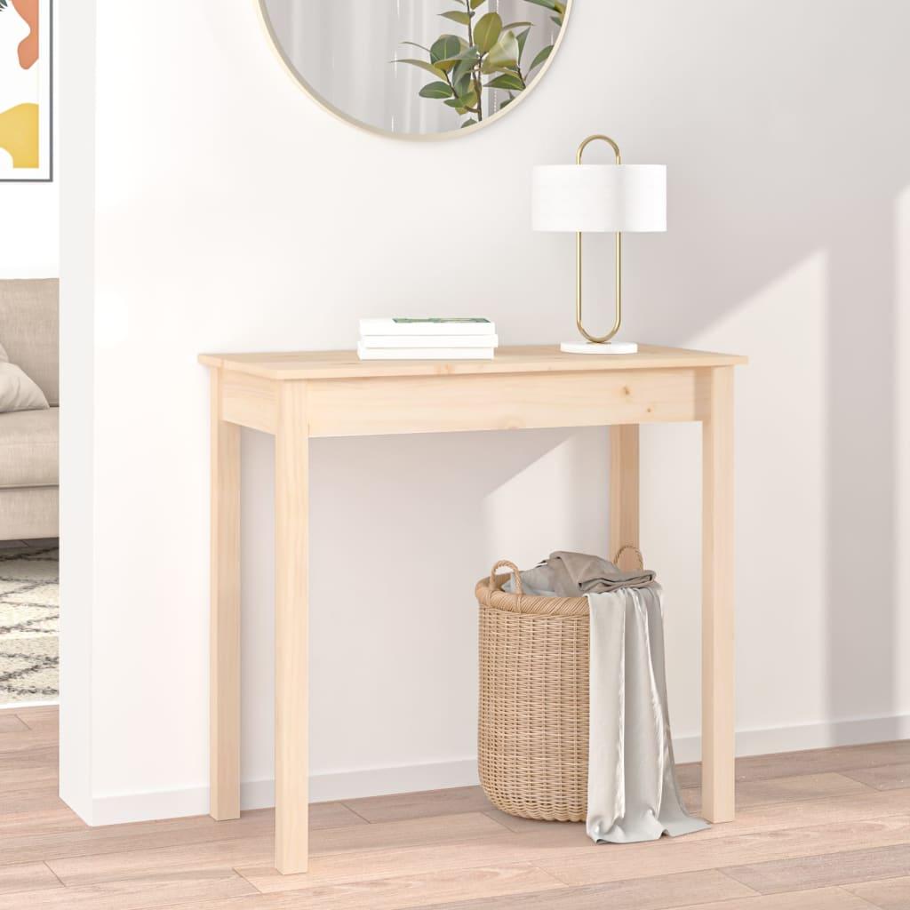 Konsolbord 80x40x75 cm massivt fyrretræ
