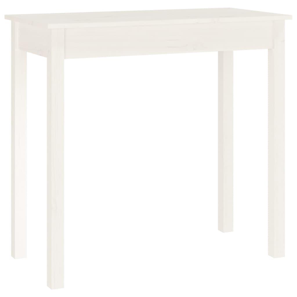 Konsolbord 80x40x75 cm massivt fyrretræ hvid