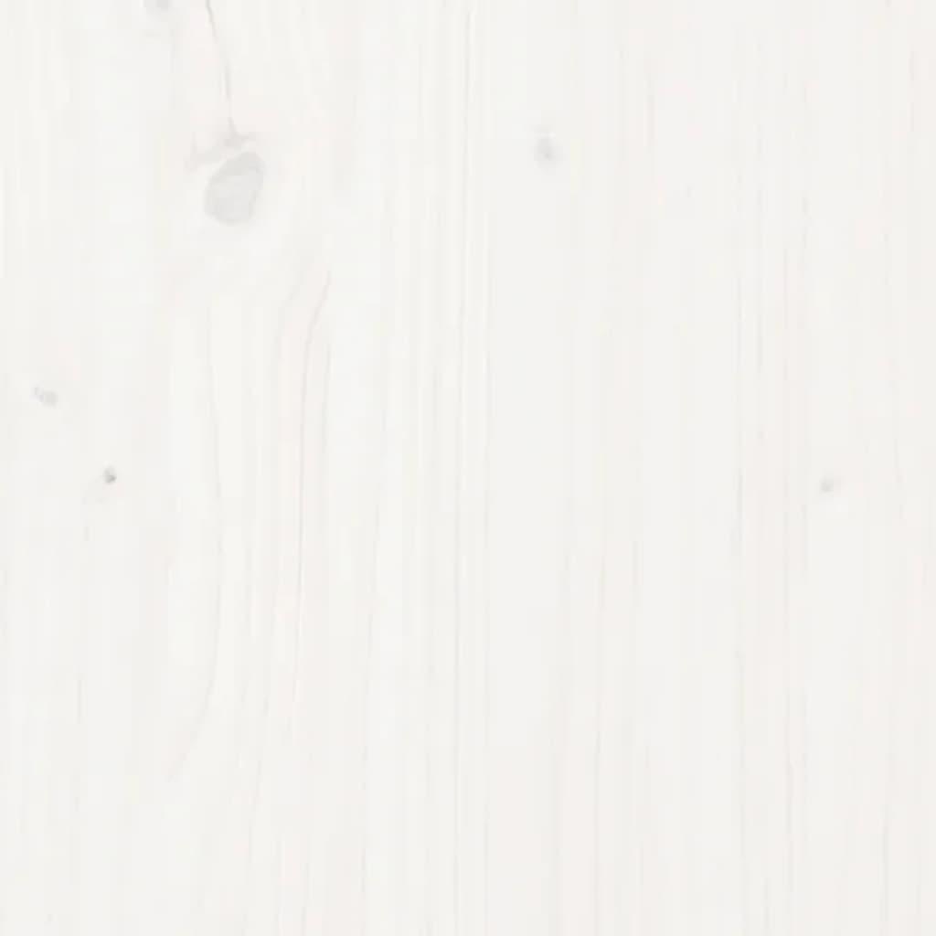 Konsolbord 80x40x75 cm massivt fyrretræ hvid