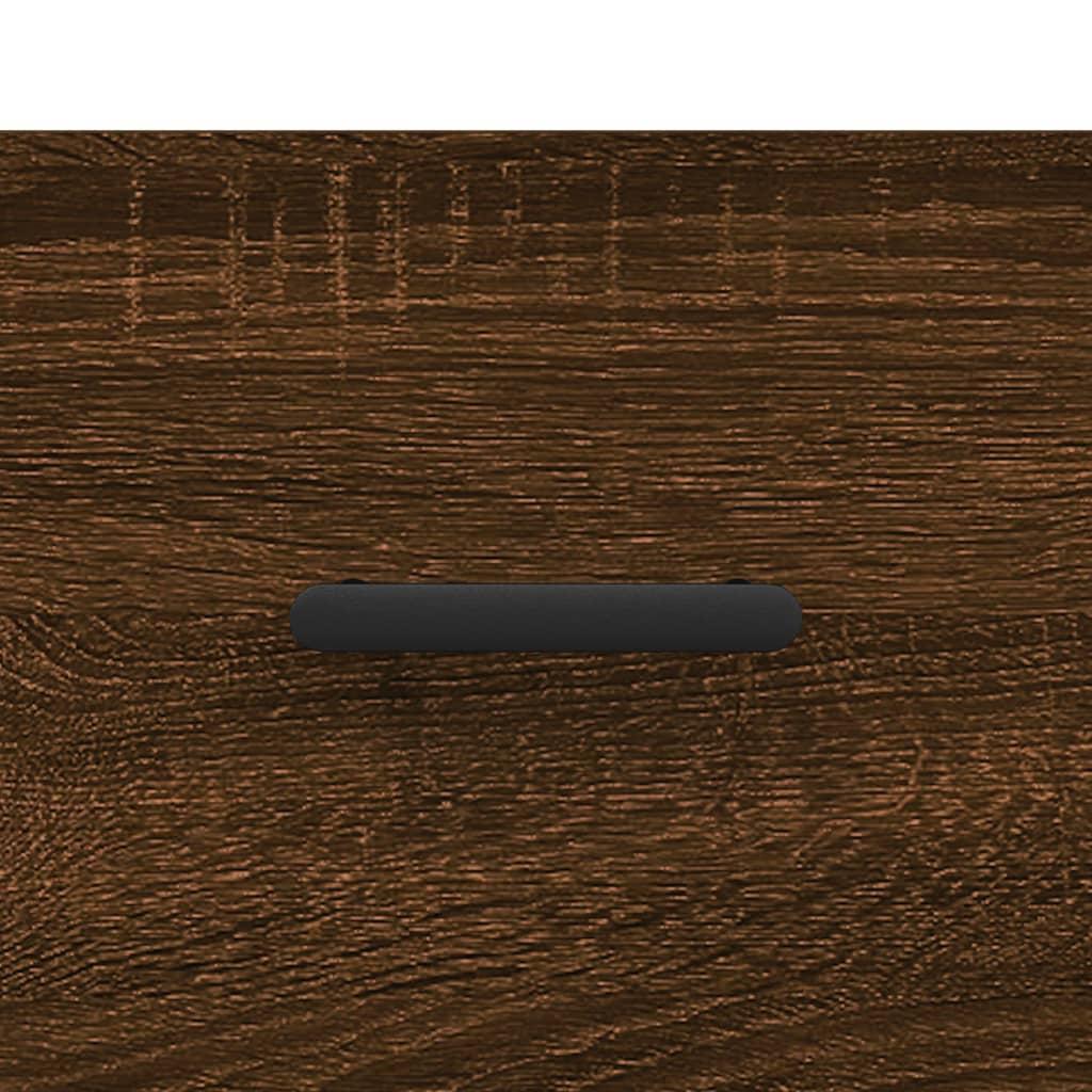 Skænk 34,5x34x90 cm konstrueret træ brun egetræsfarve