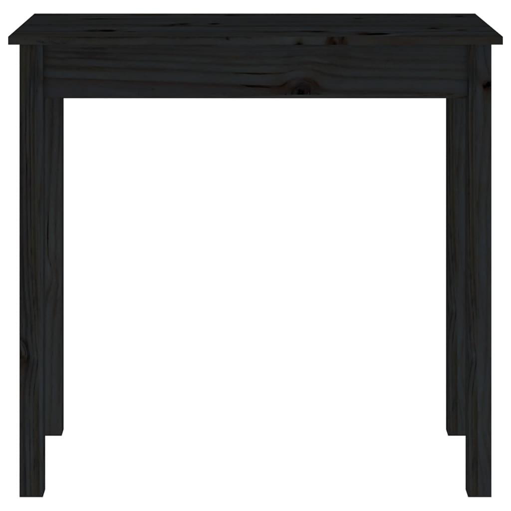 Konsolbord 80x40x75 cm massivt fyrretræ sort