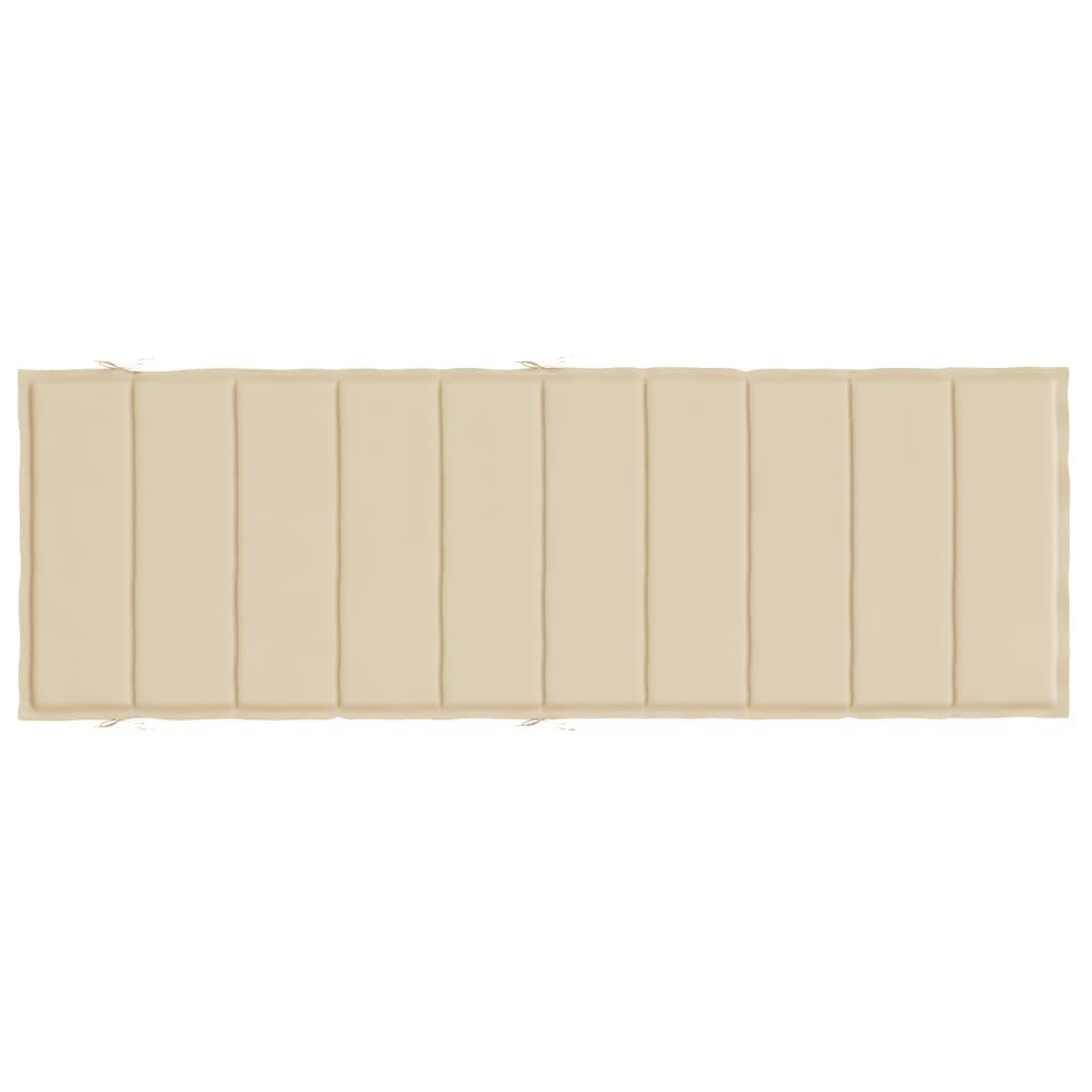Hynde til liggestol 186x58x4 cm oxfordstof beige