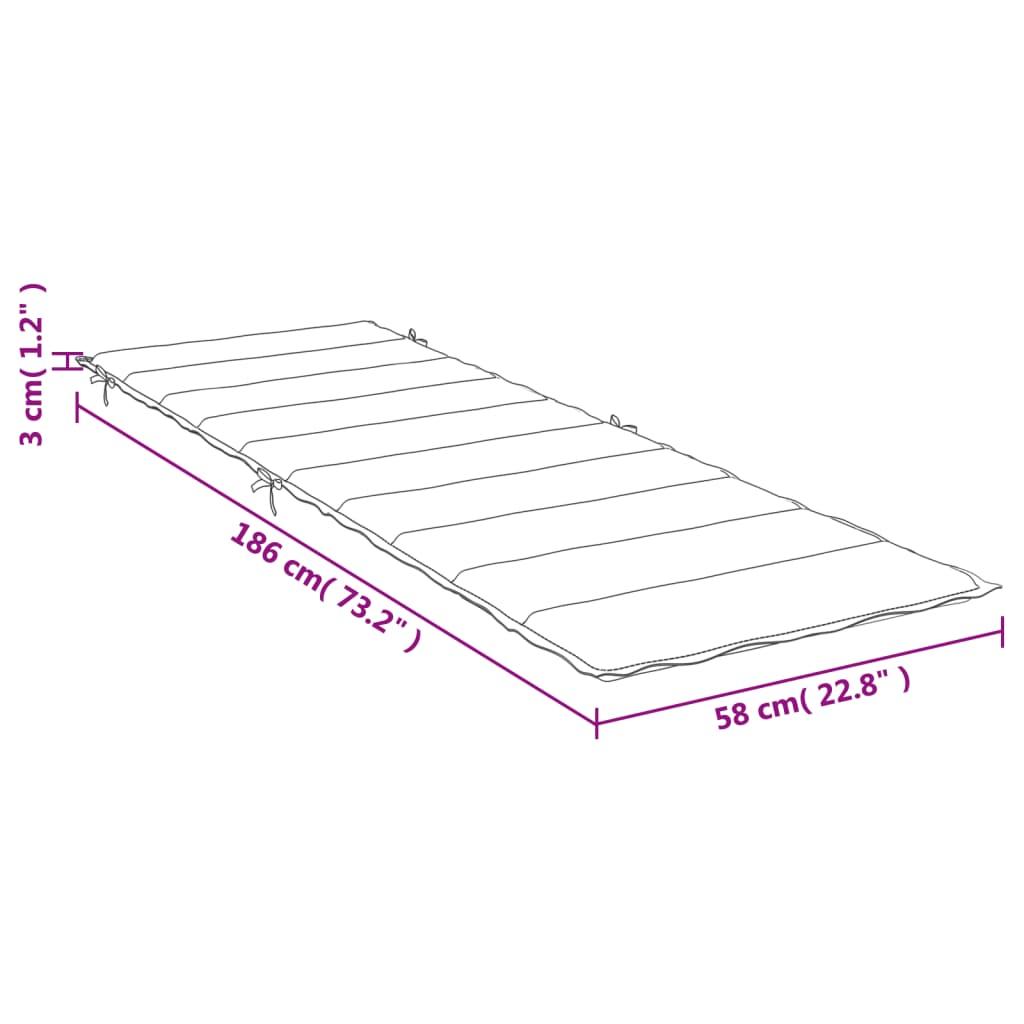 Hynde til liggestol 186x58x4 cm oxfordstof beige