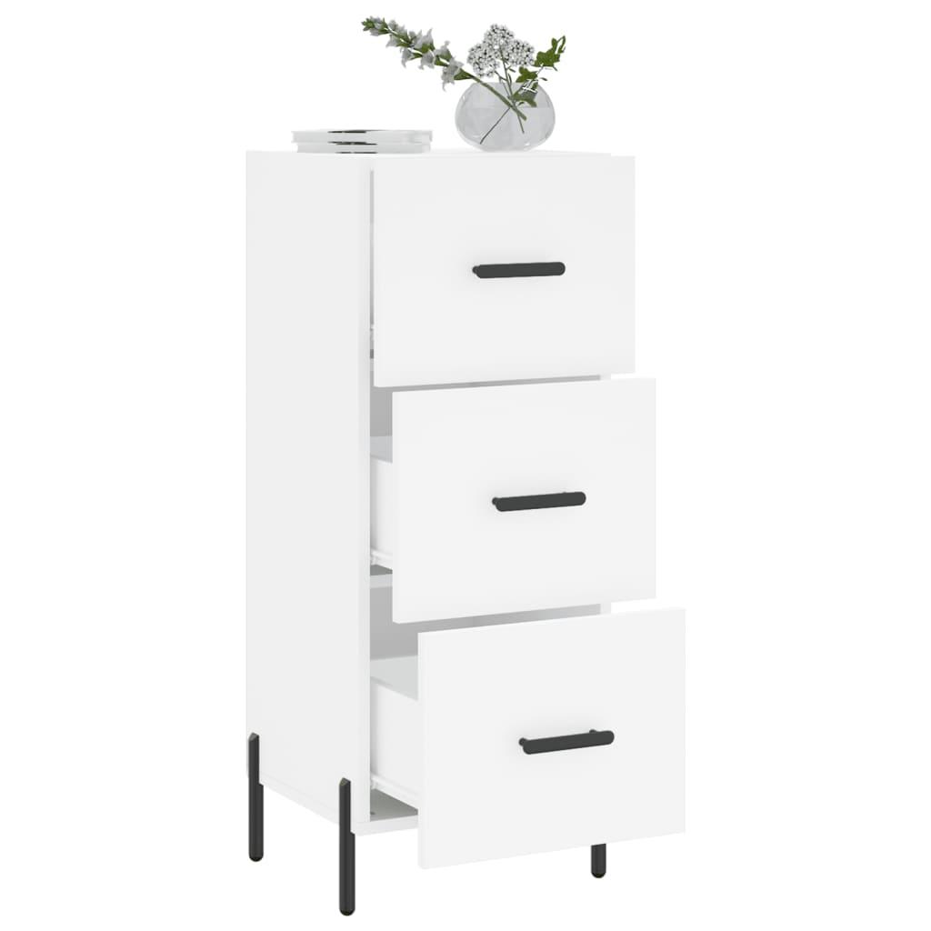 Skænk 34,5x34x90 cm konstrueret træ hvid