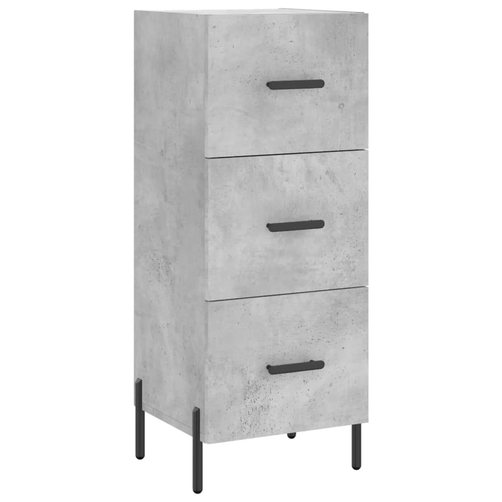 Skænk 34,5x34x90 cm konstrueret træ betongrå