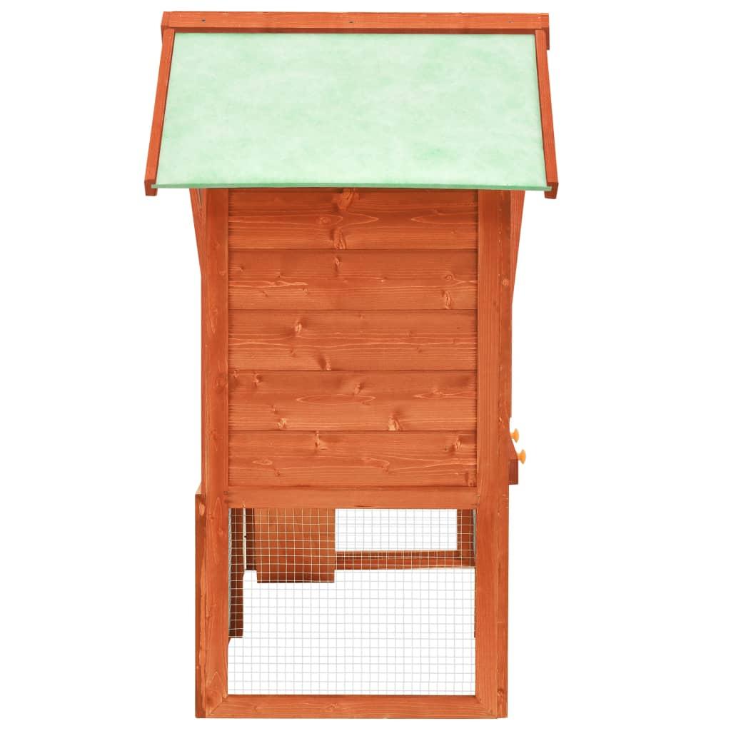 Kaninbur 140x63x120 cm massivt fyrretræ