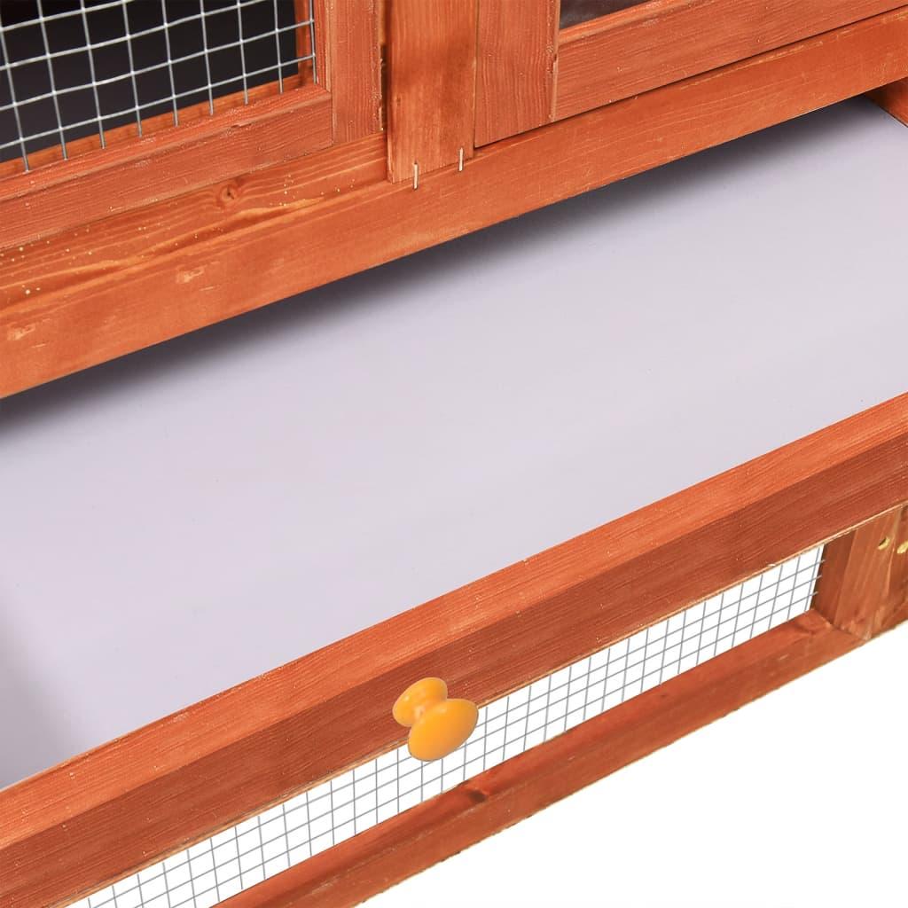 Kaninbur 140x63x120 cm massivt fyrretræ