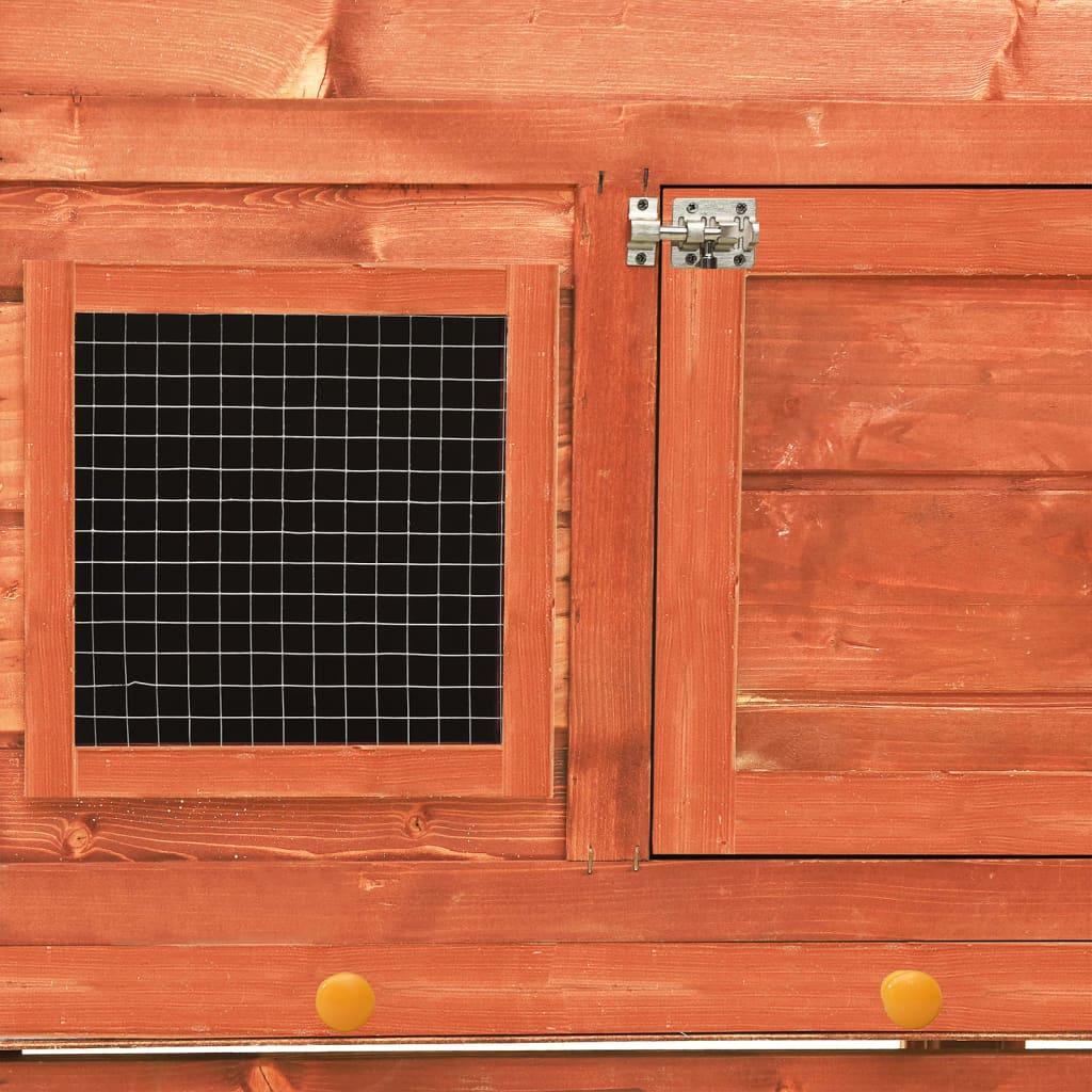 Kaninbur 140x63x120 cm massivt fyrretræ