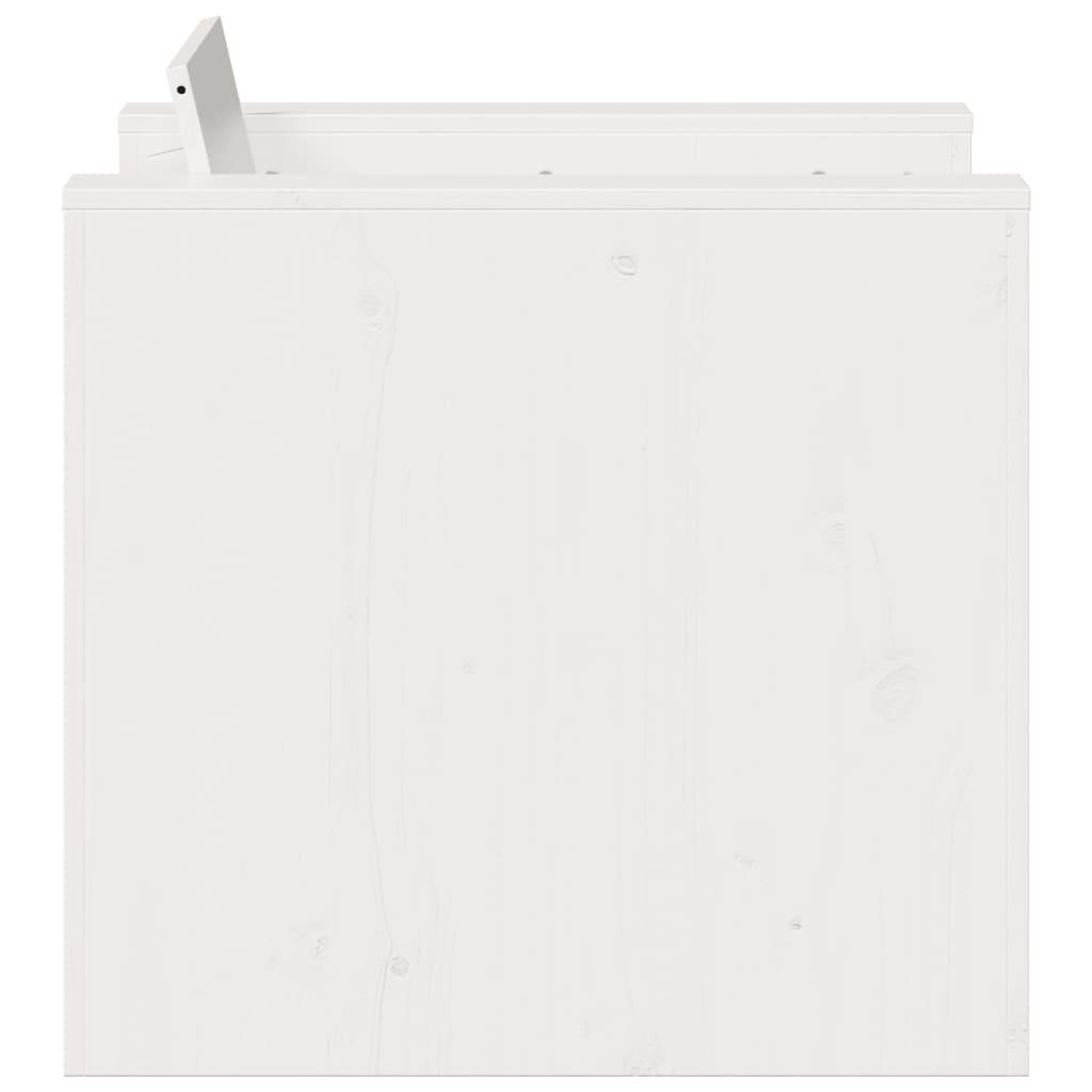 Sofastol til haven 70x60x62 cm massivt fyrretræ hvid