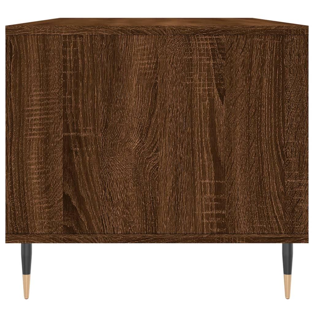 Sofabord 90x49x45 cm konstrueret træ brun egetræsfarve