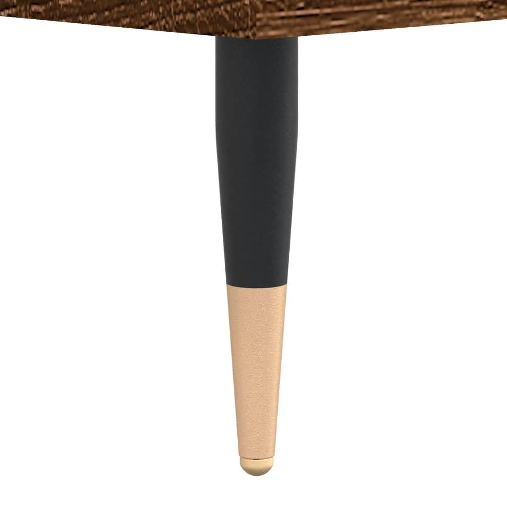 Sofabord 90x49x45 cm konstrueret træ brun egetræsfarve