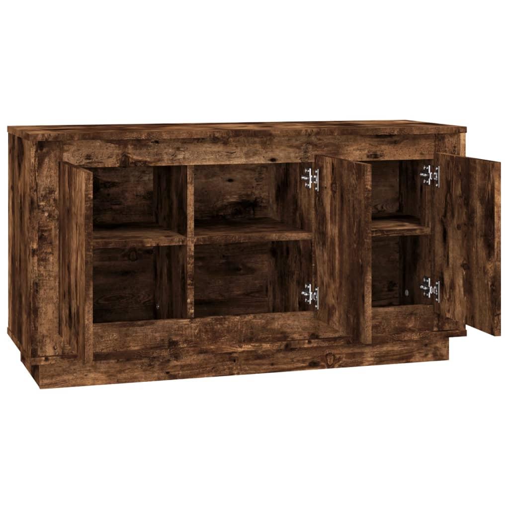 Skænk 102x35x55 cm konstrueret træ røget egetræsfarve