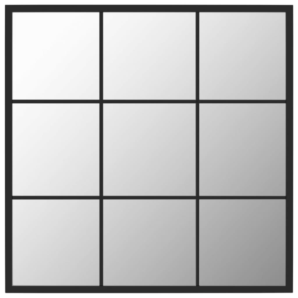 Vægspejl 60x60 cm metal sort