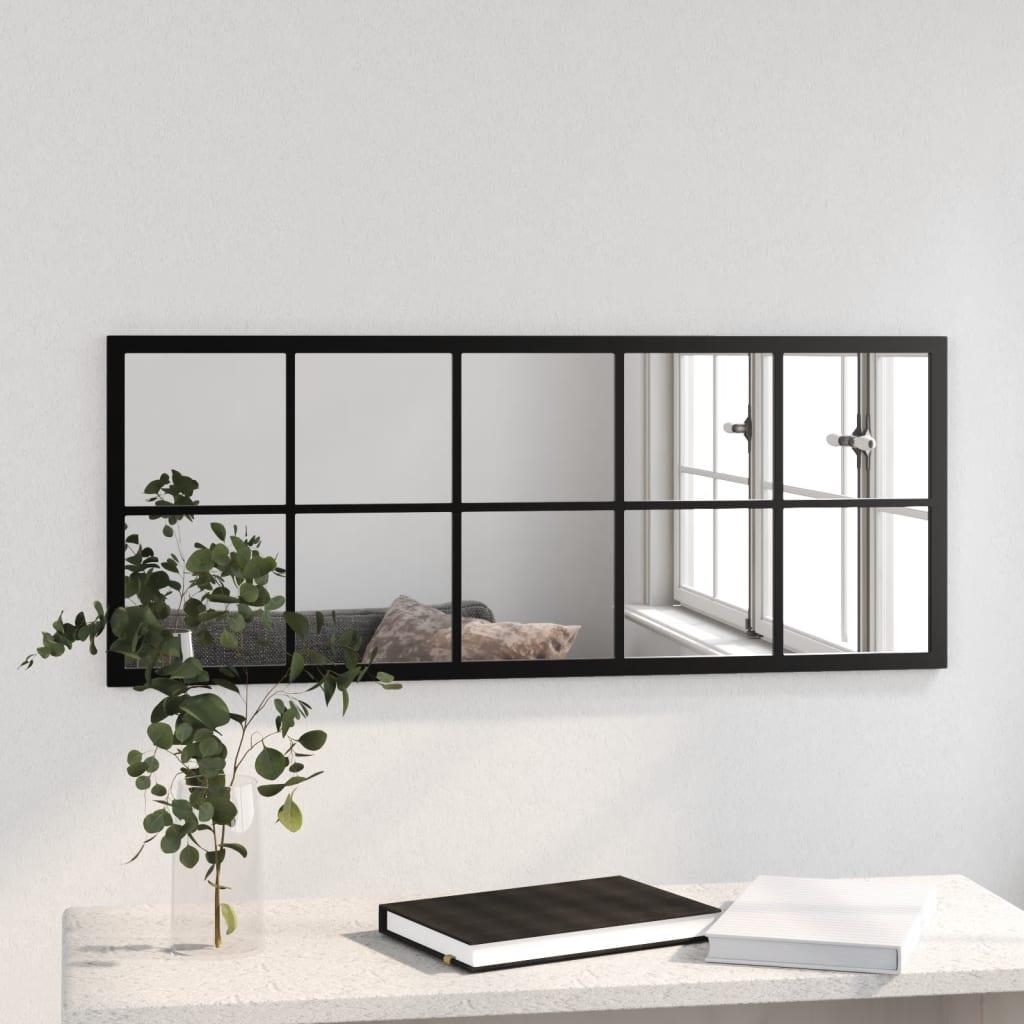 Vægspejl 100x40 cm metal sort