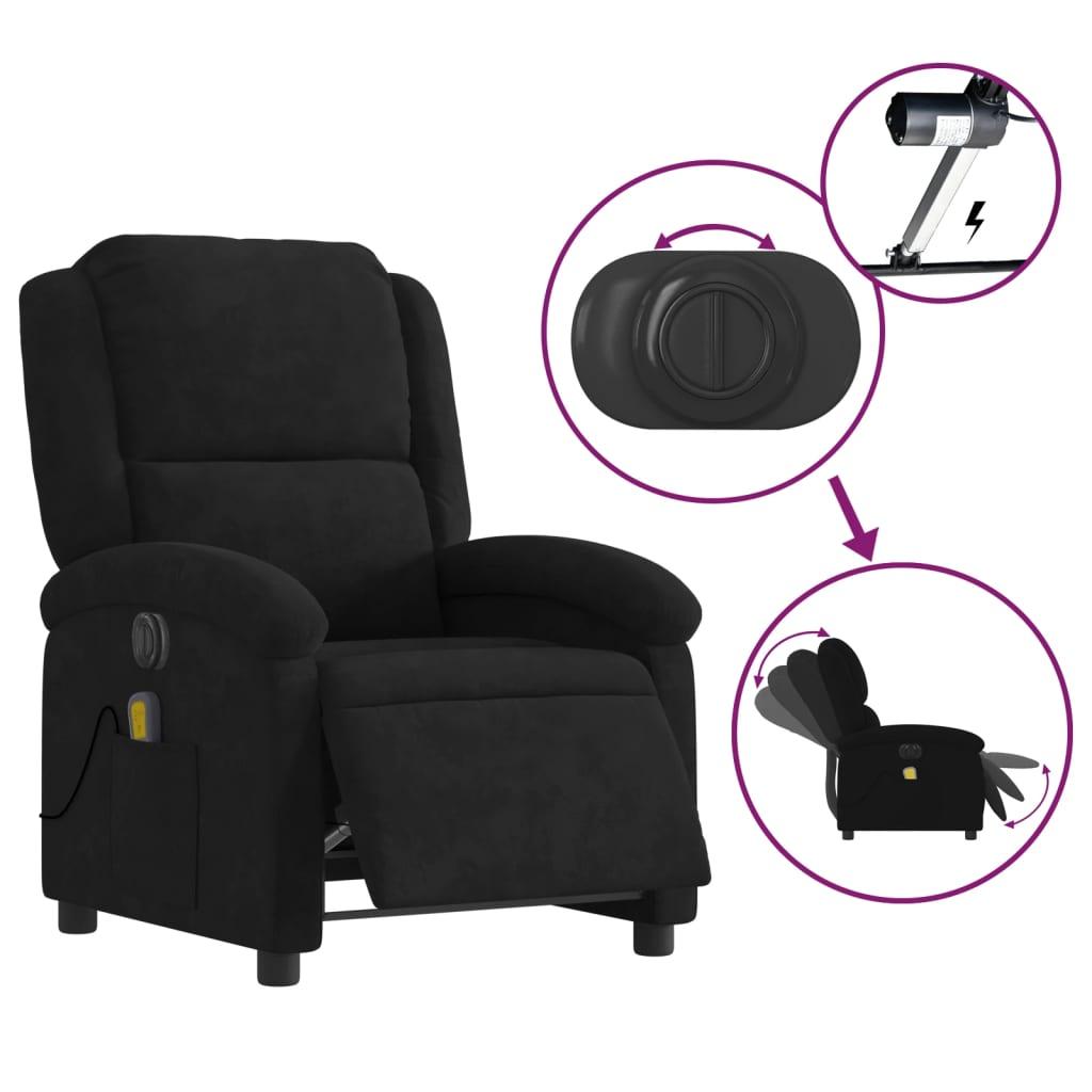 Massagestol velour sort