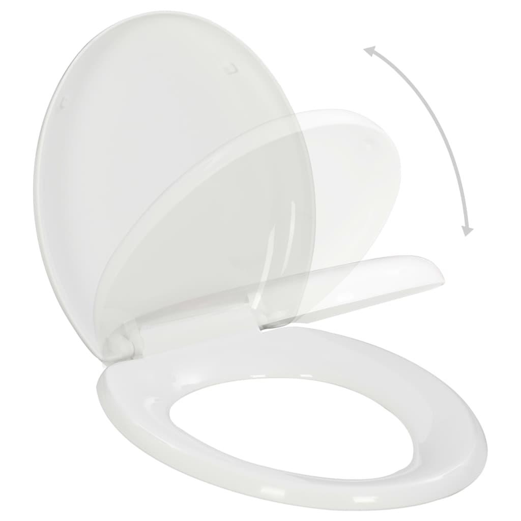 Toiletsæde med soft-close og quick release-design hvid