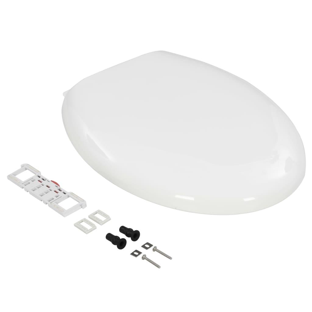 Toiletsæde med soft-close og quick release-design hvid