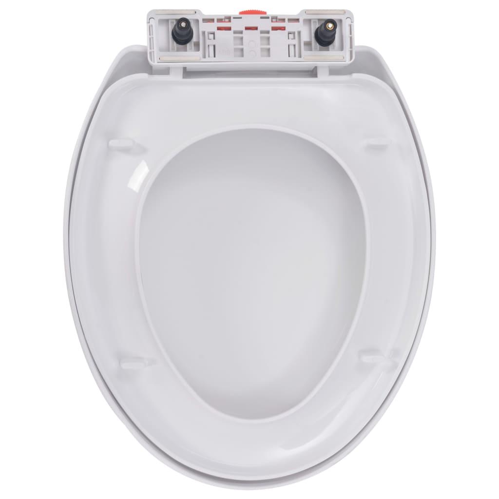 Toiletsæde med soft-close og quick release-design hvid