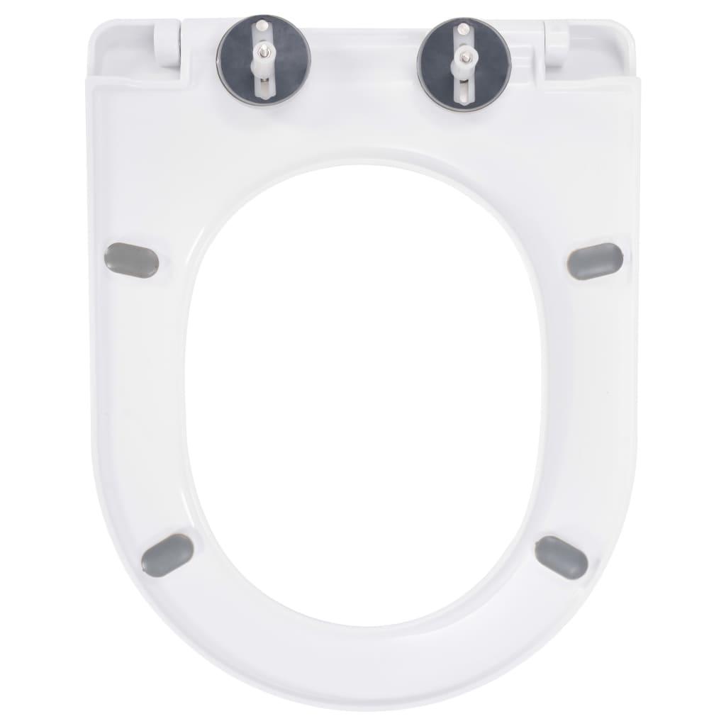 Toiletsæde med soft-close og quick release-design hvid