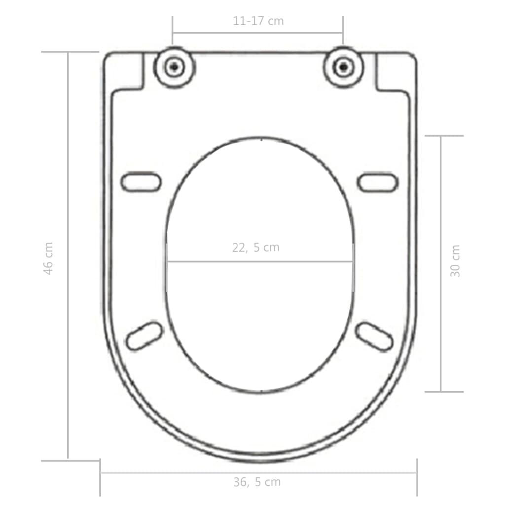 Toiletsæde med soft-close og quick release-design hvid