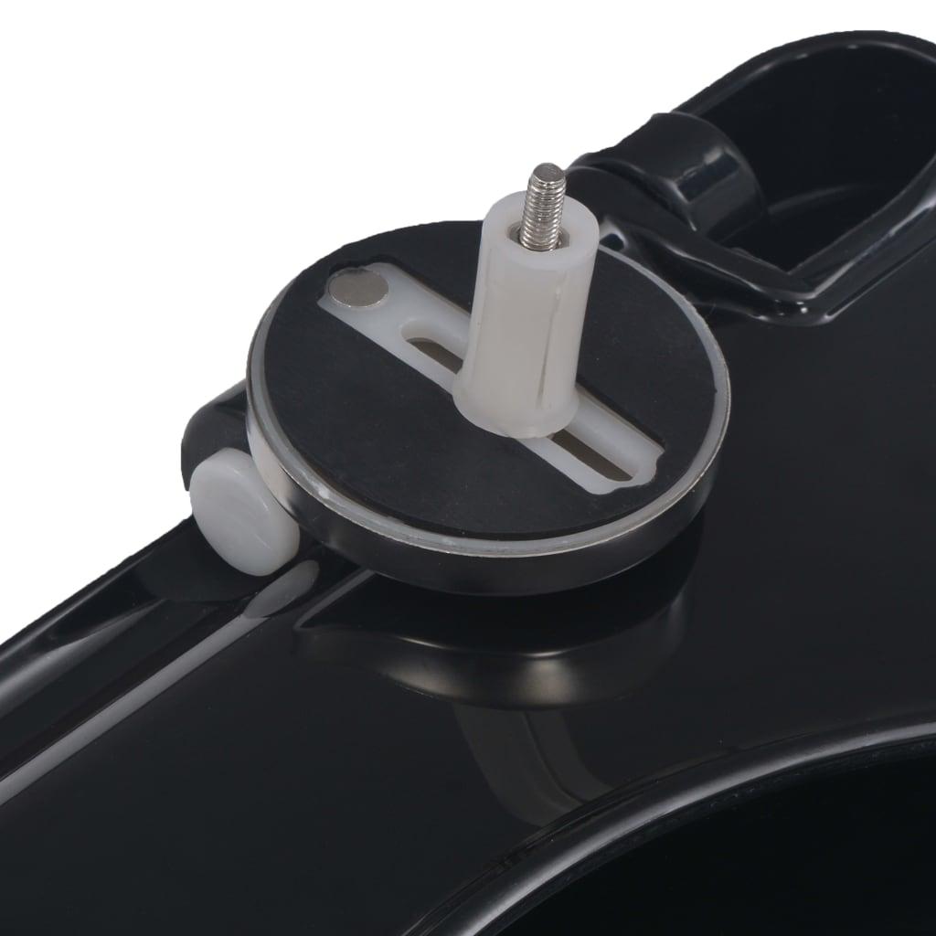 Toiletsæde med soft-close og quick release-design sort