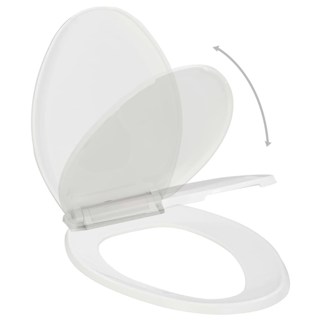 Toiletsæde med soft-close og quick release-design hvid
