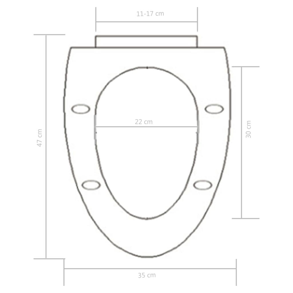 Toiletsæde med soft-close og quick release-design hvid