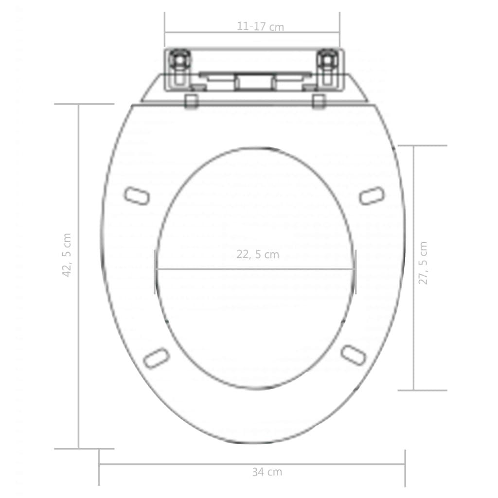 Toiletsæde med soft-close og quick release-design sort