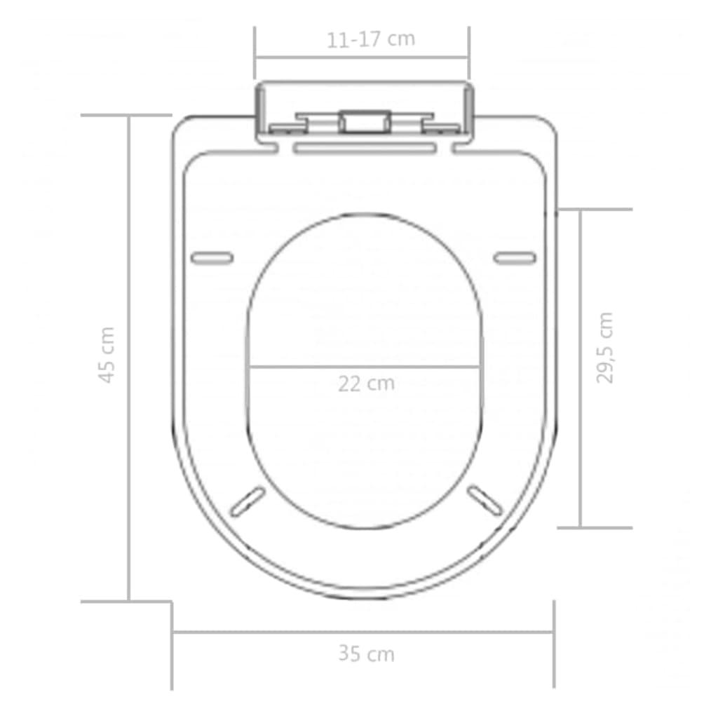 Toiletsæde med soft-close og quick release-design sort