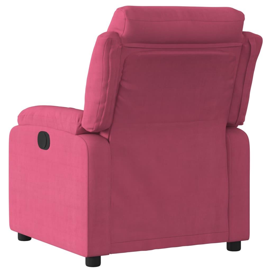 Lænestol velour vinrød